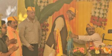 Dev Bhoomi Samiksha जोहड़ीगांव में आयोजित भागवत कथा में पहुंचे कैबिनेट मंत्री गणेश जोशी -