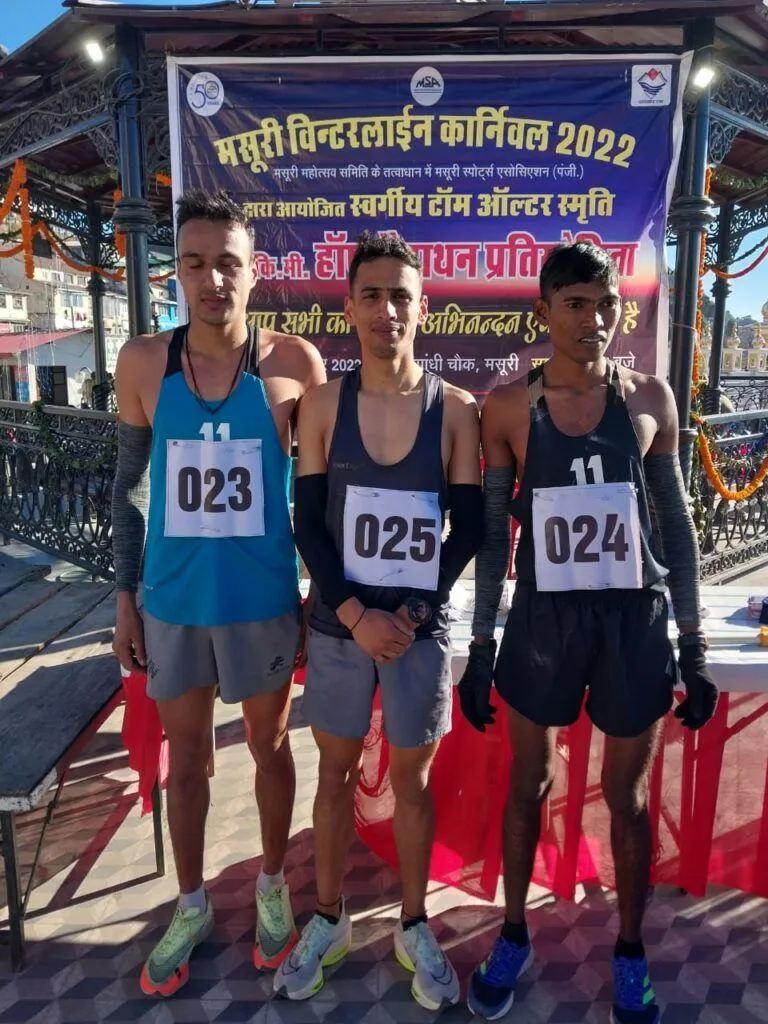 Dev Bhoomi Samiksha विंटर लाइन कार्निवल मसूरी के हाफ मैराथन का परिणाम घोषित। -