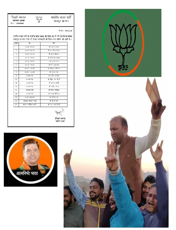 Dev Bhoomi Samiksha सुरेन्द्र राणा और विजेंद्र थपलियाल बने महानगर महामंत्री, बीजेपी कार्यकर्ताओं में उत्साह -