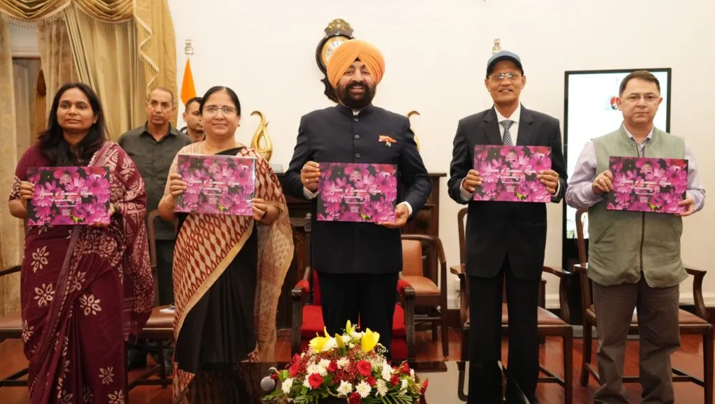 Dev Bhoomi Samiksha राजभवन में वसंतोत्सव-2025 पर आधारित दो कॉफी टेबल बुक्स का राज्यपाल ने किया विमोचन -