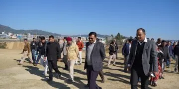 Dev Bhoomi Samiksha गोल्ज्यू कॉरिडोर का भ्रमण : मुख्य सचिव ने विकास कार्यों की प्रगति की ली समीक्षा -