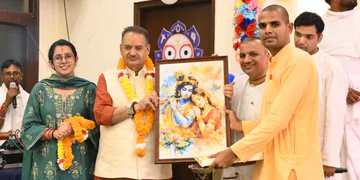 Dev Bhoomi Samiksha जन्माष्टमी महोत्सव कार्यक्रम में प्रतिभाग करते कैबिनेट मंत्री गणेश जोशी -