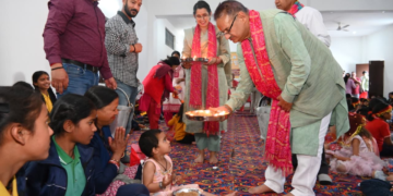 Dev Bhoomi Samiksha चैत्र नवरात्रि: मंत्री गणेश जोशी ने 211 कन्याओं का पूजन किया -